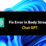 error in body stream chat GPT