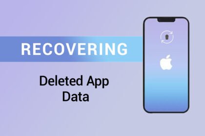 deleted app data on an iPhone
