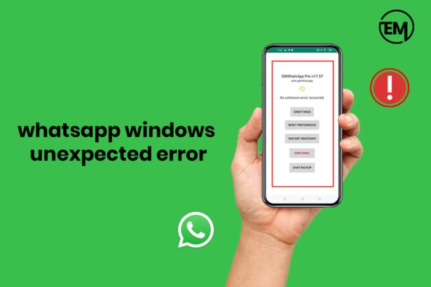 whatsapp windows unexpected error​